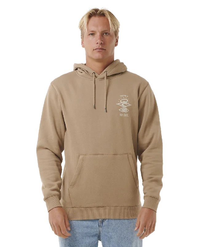 Search Icon Hoodie in Sand Dune Hoodie with Stripes Bold Sporty