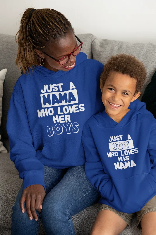 Family - Just a Mama, Just a Dad - Hoodie Hoodie with Ribbed Hem Stretchable Secure