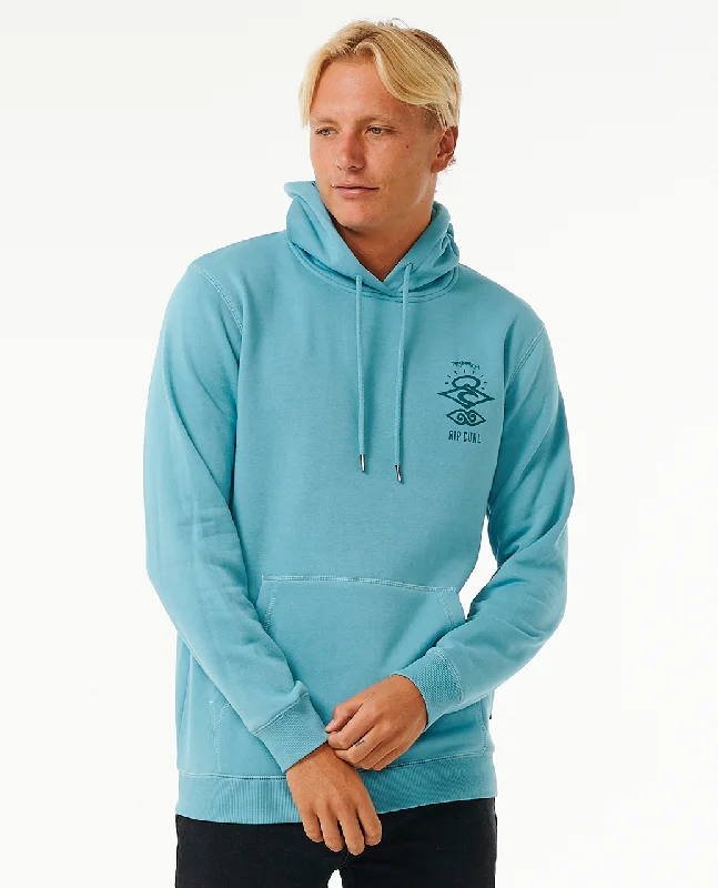 Search Icon Hoodie in Dusty Blue Hoodie with Half-Zip Sporty Casual