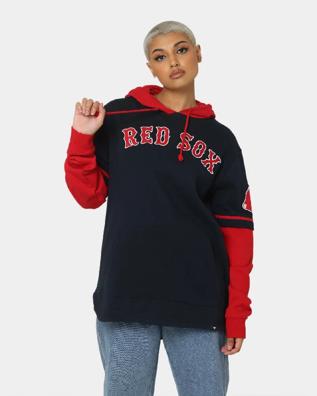 47 Brand Boston Red Sox Shortstop Hoodie Fall Navy Hoodie with Embroidery Detailed Premium