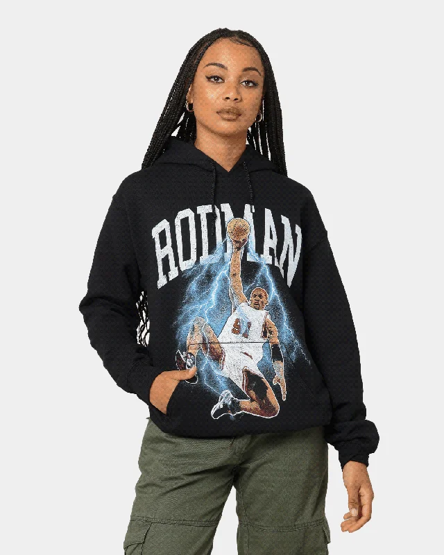 Rodman Brand Rodman Glow Dunk Hoodie Black Hoodie with Reflective Safety Nightwear