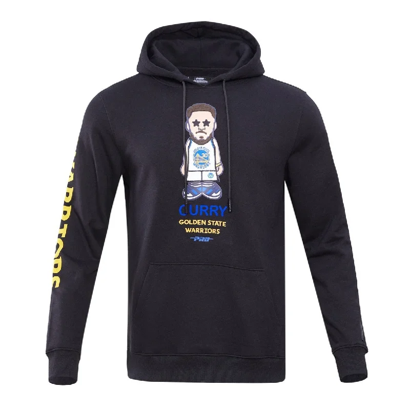 NBA GOLDEN STATE WARRIORS PRO CARTOON PLAYER HOODIE CURRY (BLACK) Hoodie with Elastic Waist Stretchable Comfortable