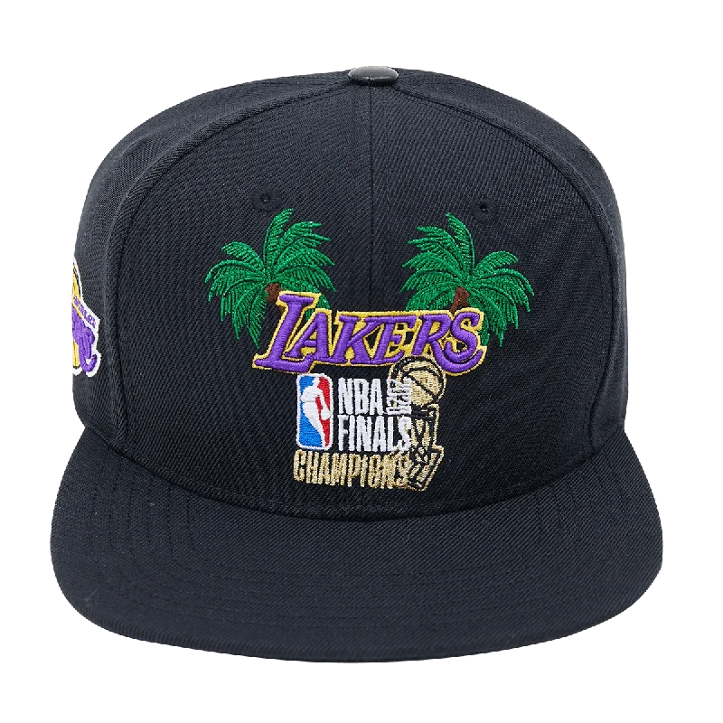 NBA LOS ANGELES LAKERS WORDMARK PALM FINALS CHAMPIONS UNISEX SNAPBACK HOODIE (BLACK) Graphic Hoodie Design Print