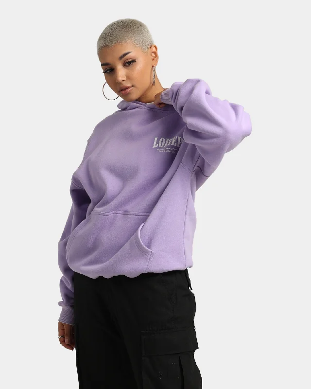 Loiter Premium Hoodie Lilac Hoodie with Neon Bright Vibrant