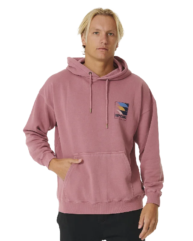 Surf Revival Hoodie in Mauve Graphic Hoodie Design Print