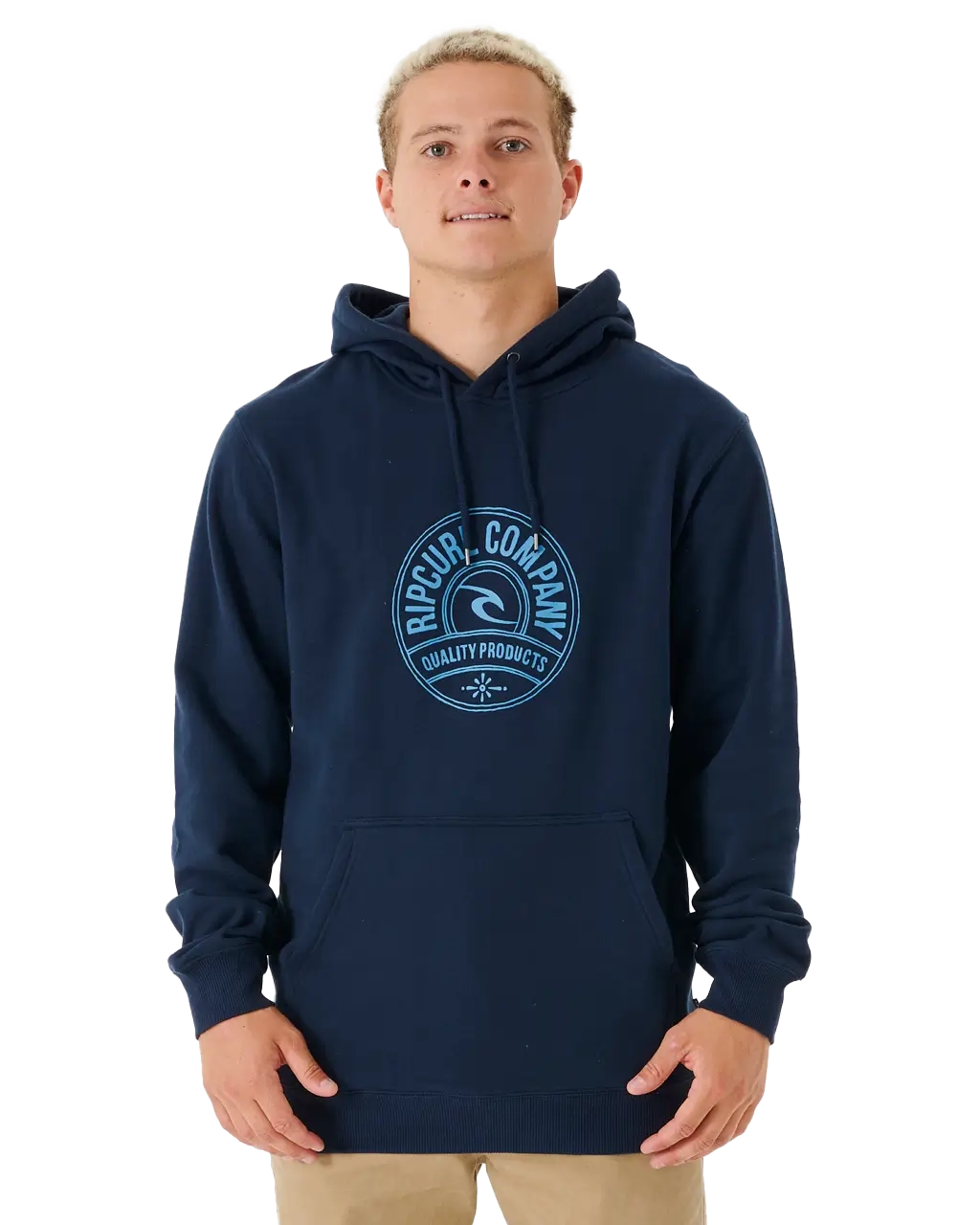 Stapler Hoodie in Navy Hoodie with Color Block Contrast Stylish