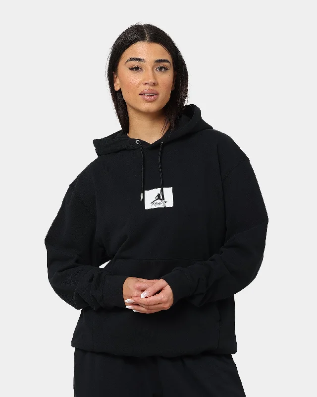 Jordan Essentials Statement Fleece Hoodie Black Hoodie with Half-Zip Sporty Casual