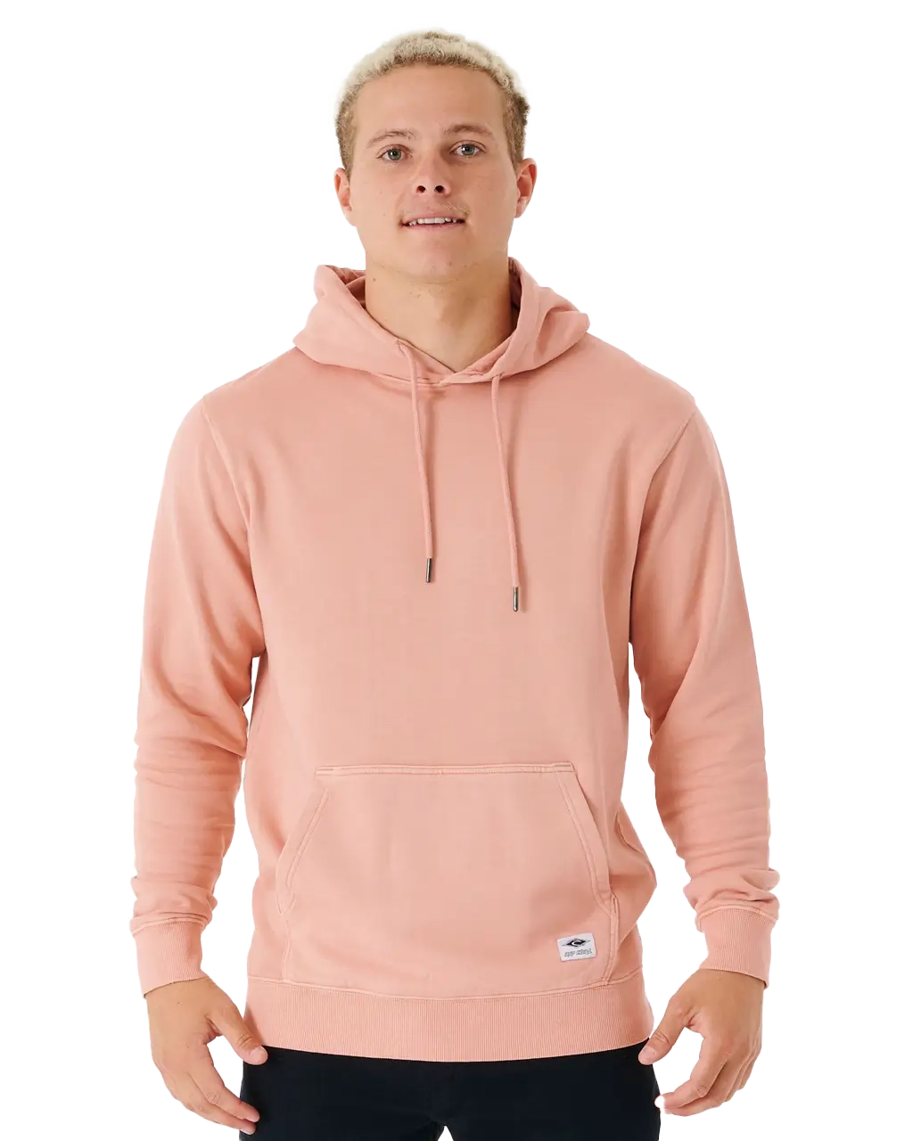 Original Surfers Hoodie in Dusty Rose Hoodie with Button Placket Classic Preppy