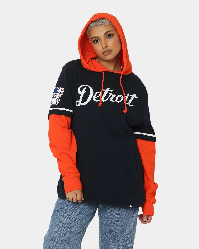 47 Brand Detroit Tigers Shortstop Hoodie Fall Navy Hoodie with Hood Adjustable Protection