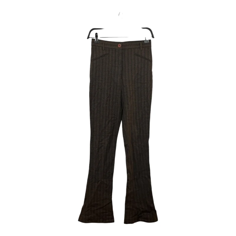 Acne Studios/Bottoms/34/Wool/BRW/STRIPED TROUSER Trousers Prom Sequined