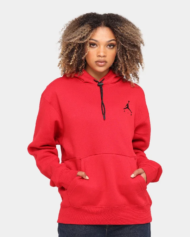 Jordan Jumpman Air Hoodie Gym Red Hoodie with Stripes Bold Sporty