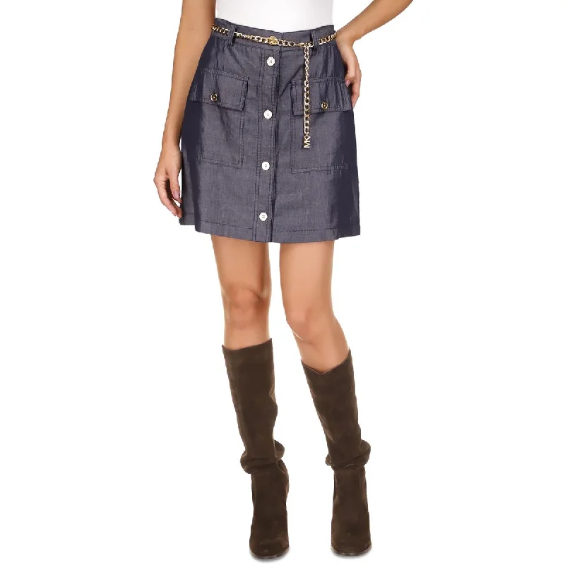 Womens Denim Denim Skirt silk skirt luxurious