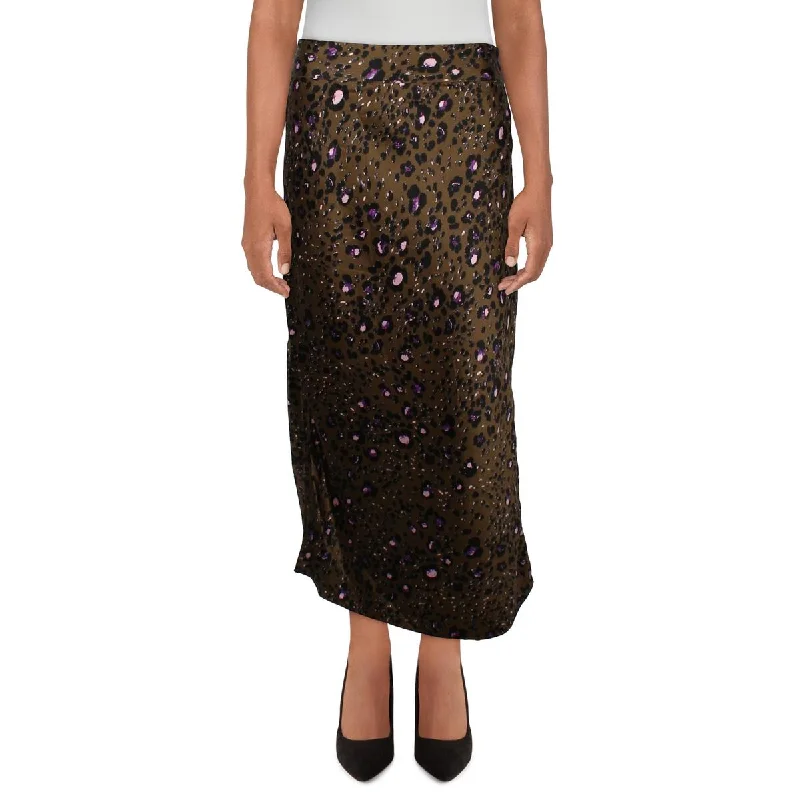 Womens Animal Print Side Slit Pencil Skirt maxi skirt elegant