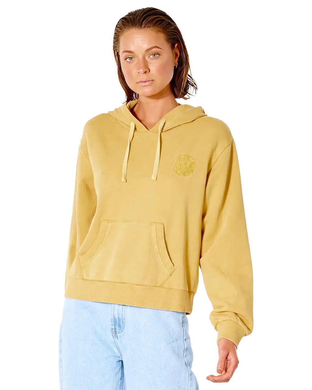 Icons Of Surf Hoodie in Gold Hoodie with Magnetic Closure Innovative Modern