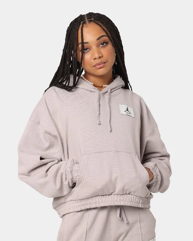 Jordan Women's Jordan Essential Fleece Hoodie Moon Particle Hoodie with Pocket Utility Practical