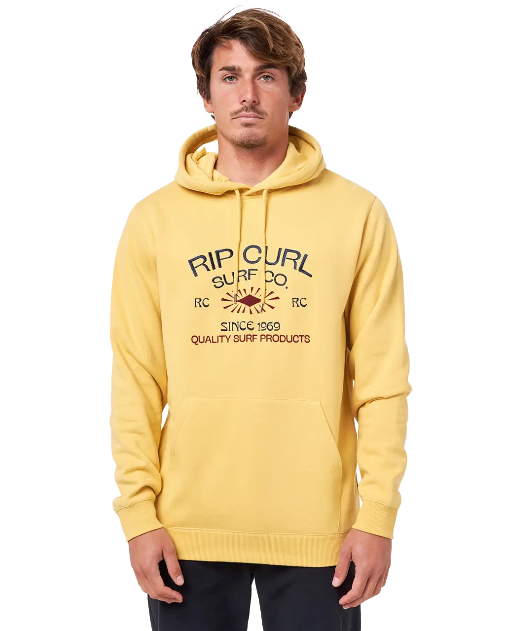 Radiate Fleece Hoodie in Yellow Daze Hoodie with Raglan Sleeves Sporty Comfortable