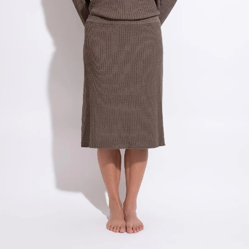 Point Cableknit A-line Skirt cashmere skirt soft