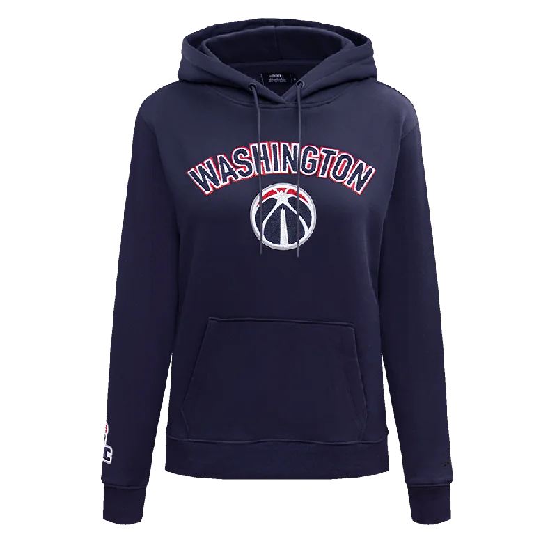 NBA WASHINGTON WIZARDS CLASSIC WOMEN'S PO HOODIE (MIDNIGHT NAVY) Hoodie with Patch Decorative Personalized