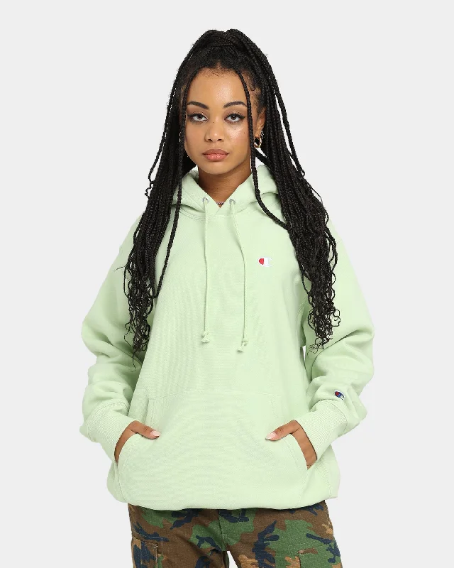 Champion Reverse Weave Small C Hoodie Mint To Green Hoodie with Tied Waist Feminine Flattering