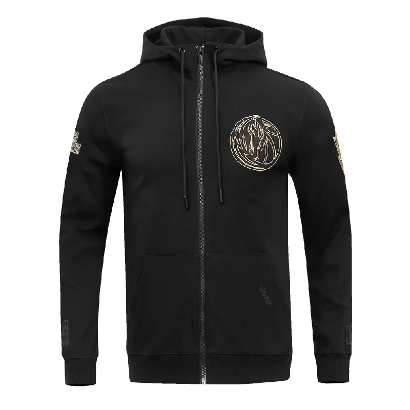 NBA DALLAS MAVERICKS BLACK & GOLD DK FZ PO HOODIE (BLACK) Hoodie with Camouflage Military Edgy