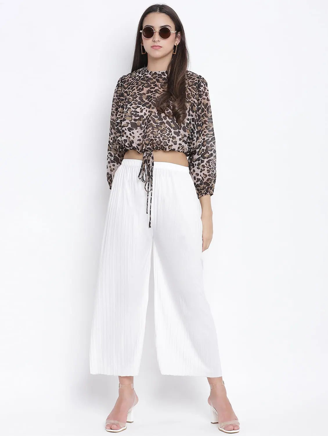 Animalistic Print Women Crop Top Layered Multi-layer Single Layer