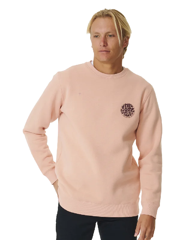 Wetsuit Icon Sweatshirt in Peach Hoodie with Slit Hem Functional Movement