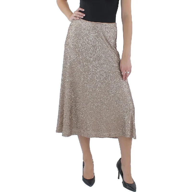 Womens Sequined Party Midi Skirt boho skirt vibe