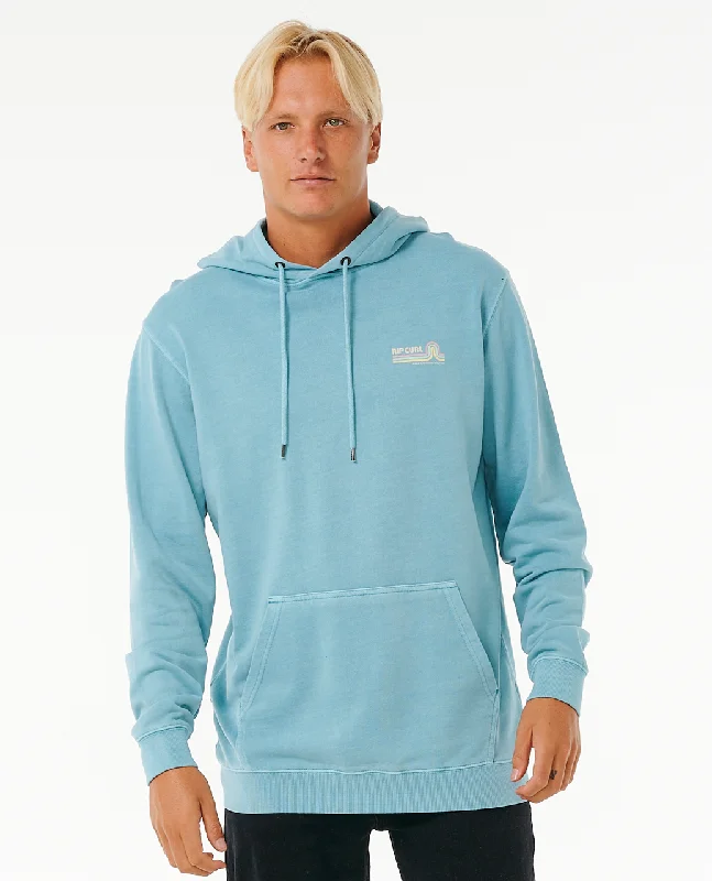 Surf Revival Hoodie in Dusty Blue Hoodie with Hidden Zipper Minimalist Clean