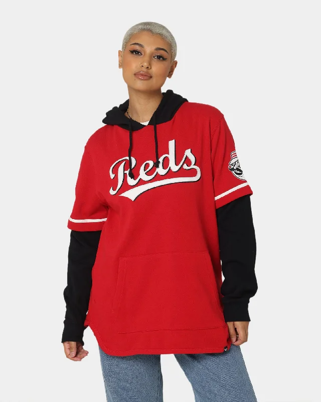 47 Brand Cincinnati Reds Shortstop Hoodie Red Hoodie with Logo Branding Identity