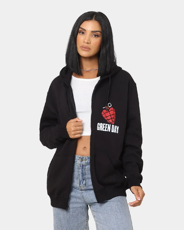 Green Day American Idiot Hoodie Black Hoodie with Relaxed Fit Easy Casual