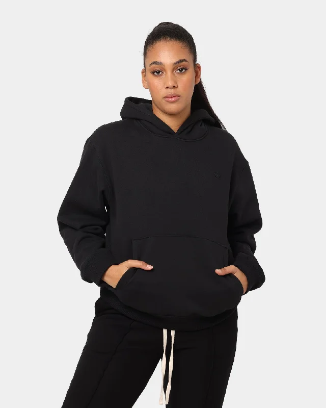 Adidas Adicolour Trefoil Hoodie Black Hoodie with Snap Buttons Easy Quick