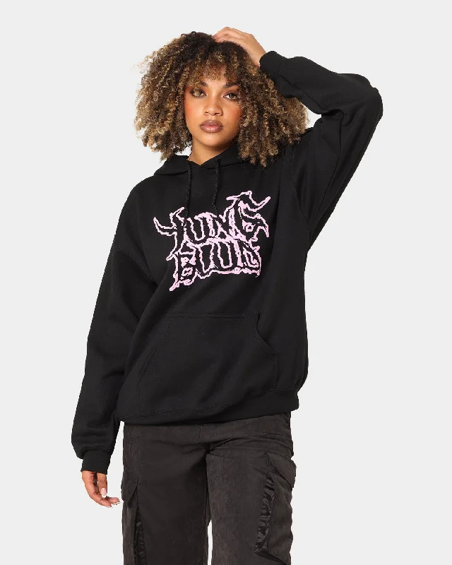 Yungblud Deadhappy Hoodie Black Hoodie with Drop Shoulder Relaxed Streetwear