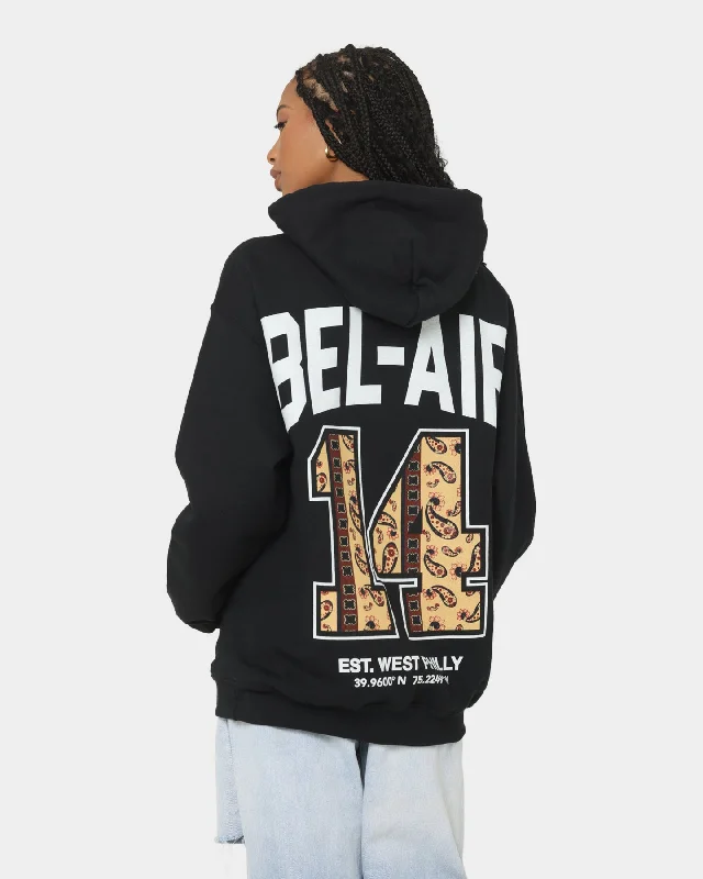 Bel Air Bel-Air 14 Hoodie Black Hoodie with Puffed Sleeves Voluminous Trendy