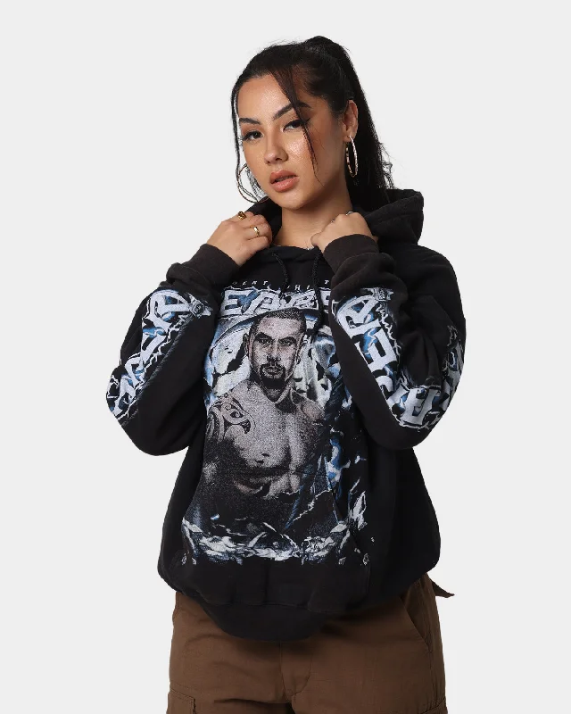 Goat Crew X Robert Whittaker Vintage Hoodie Washed Black Hoodie with Crew Neck Simple Timeless