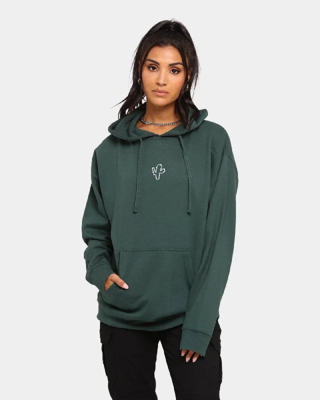 Anti Social Social Club Cactus Plant Flea Market X ASSC Hoodie Green Hoodie with Hem Embroidery Detailed Premium