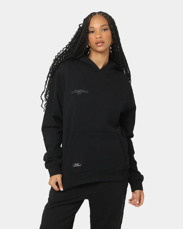 PYRA Women's TM Standard Hoodie Black Hoodie with High-Low Hem Asymmetrical Trendy