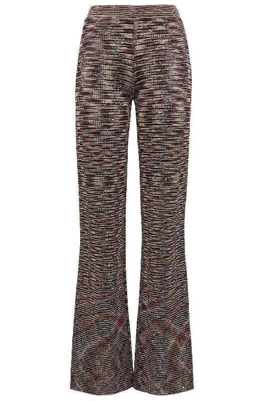 Paillette Sequin Flare Trouser Trousers chic fashionable