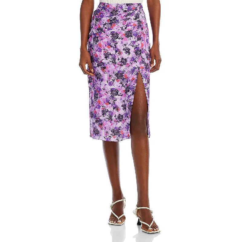 Womens Slit Floral Print Pencil Skirt lightweight skirt design