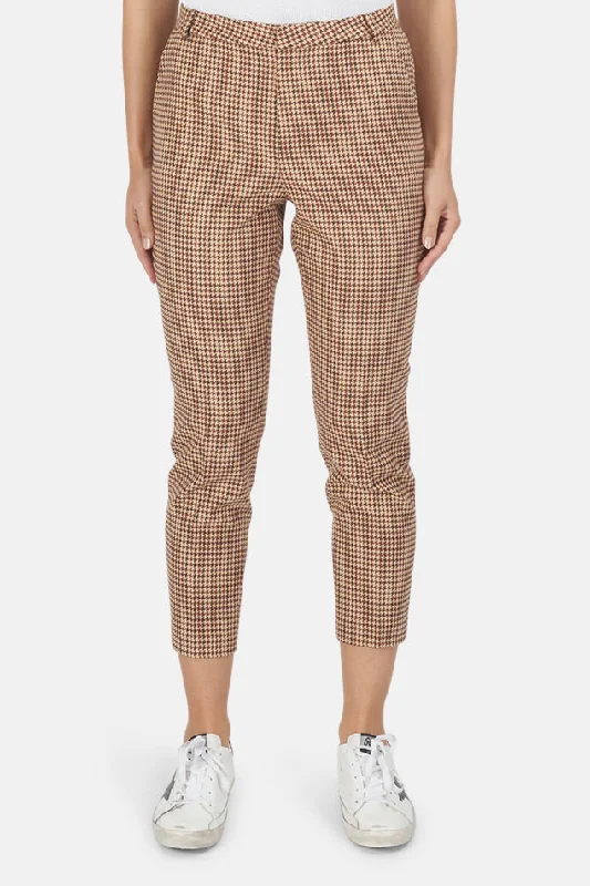 Ludivine Trouser Tan/Houndstooth Trousers Timeless Classic