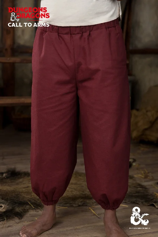 Dungeons & Dragons Monk Trousers Bordeaux Trousers Seasonal Trendy