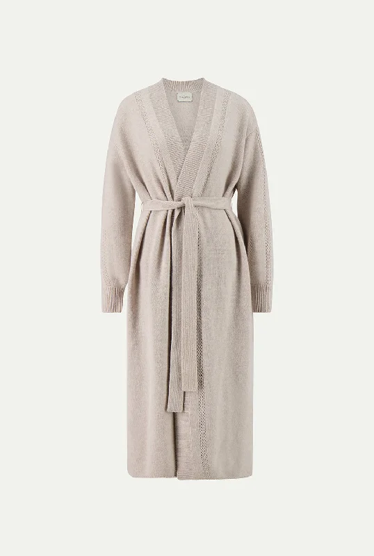 CASSIS cashmere long cardigan Thin Thick Dense