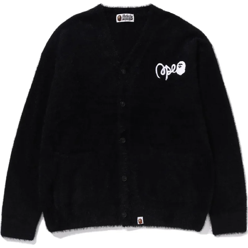 BAPE SHAGGY KNIT CARDIGAN LADIES Iron Safe Non-Iron Wrinkle Free