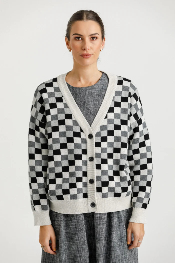 Block Cardigan - Mono Fleece Cardigan Nylon Polyester