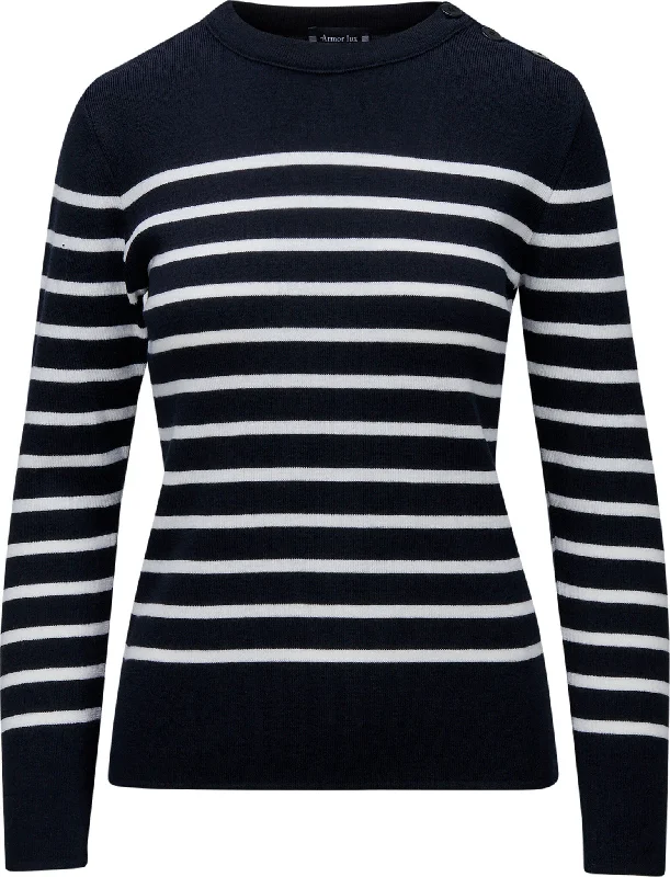 Briac Merino Wool Breton Striped Sweater - Women's|-|Marinière en laine mérinos Briac - Femme Slim Fit Regular Fit Oversized