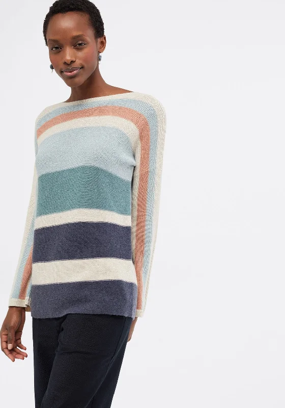 White Stuff Shoreline Stripe Jumper, Multi Terry Terry Cloth Terry Knit