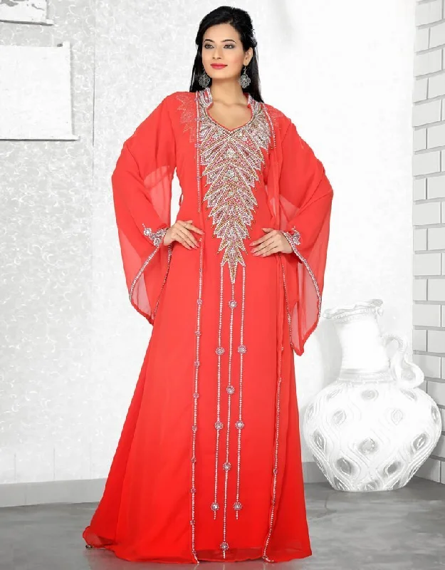 Scintillating Jacket Style Embroidered Kaftan Denim Fabric Leather Fabric Suede Fabric