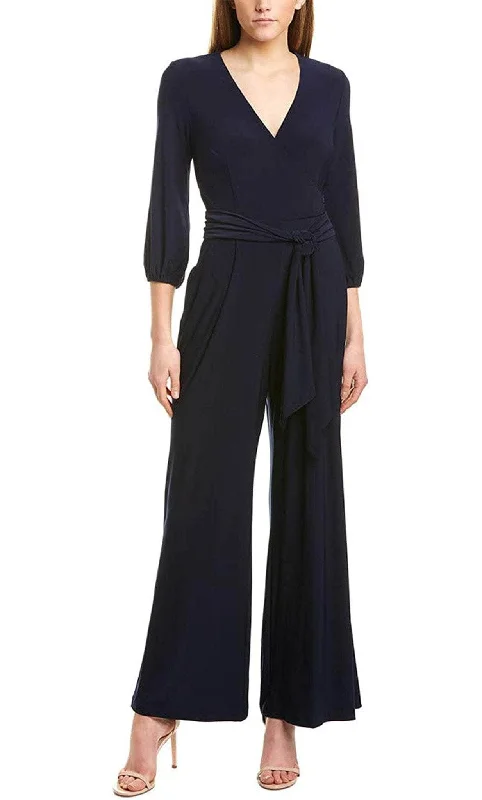 Taylor 1863M - V Neck Evening Pantsuit Best Seller Skinny,