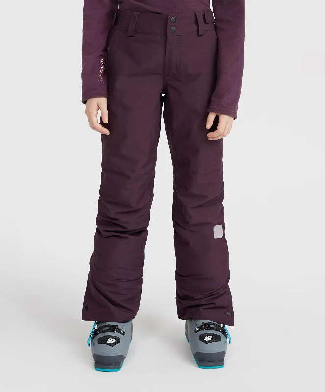 Girl's Star Regular Snow Pants - Midnight Plum Skinny New Arrival,