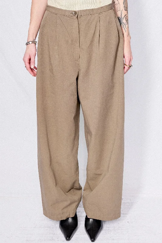 Dark Olive Straight Trousers Trousers Fleece Cozy