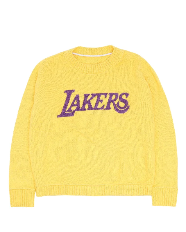 NBA Cashmere Los Angeles Lakers Sweater Terry Terry Cloth Terry Knit